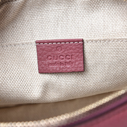 Gucci Pebbled Calfskin Small Soho Disco Bag Peonia Flower 5 of 8