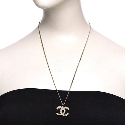Chanel Pearl CC Pendant Necklace Gold 8 of 12