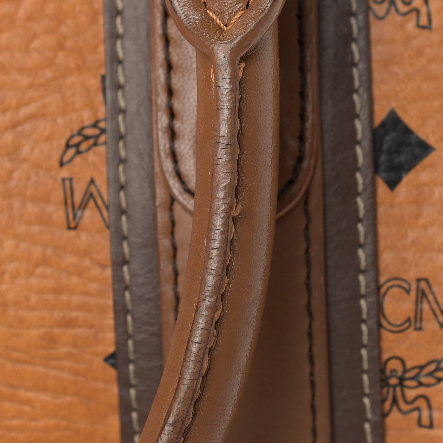 MCM Visetos Satchel Cognac 14 of 20