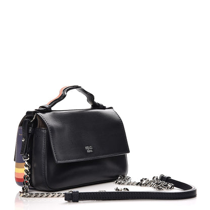 Fendi Vitello Dolce Hypnotic Micro Double Baguette Multicolor Blue Notte 3 of 10
