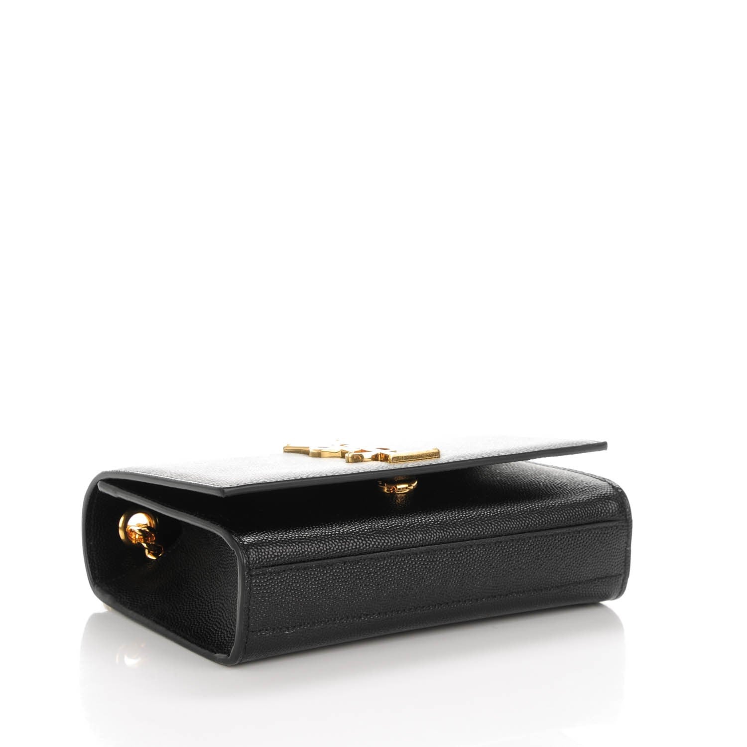Saint Laurent Grain De Poudre Small Monogram Kate Satchel Black 4 of 6