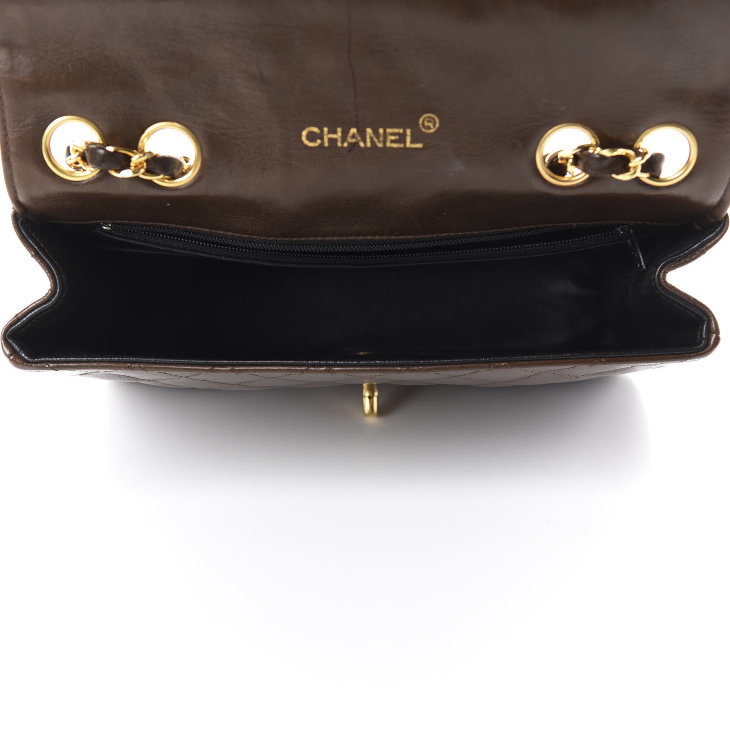 Chanel Lambskin Quilted Small Single Flap Brown 5 of 11