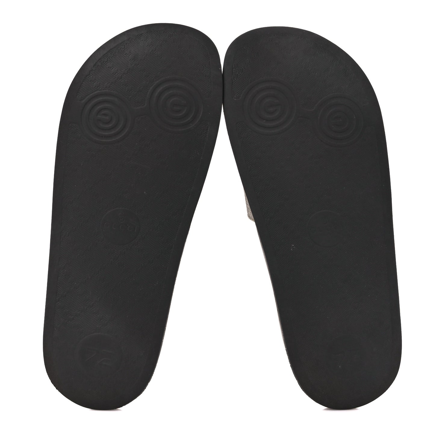 GG Supreme Monogram Fake/Not Slide Sandals 40 Beige Ebony