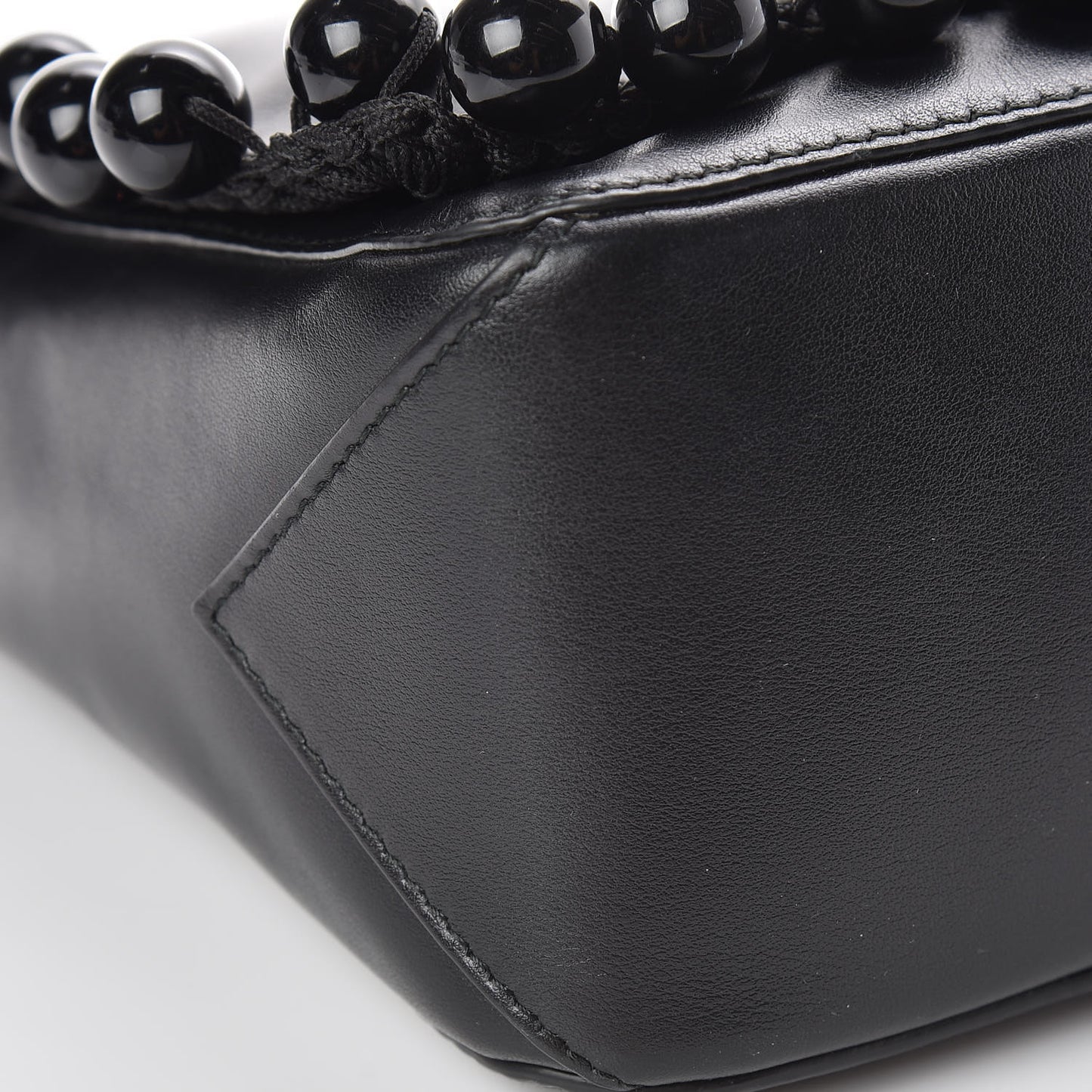 Calfskin Small Spheres Courier Black