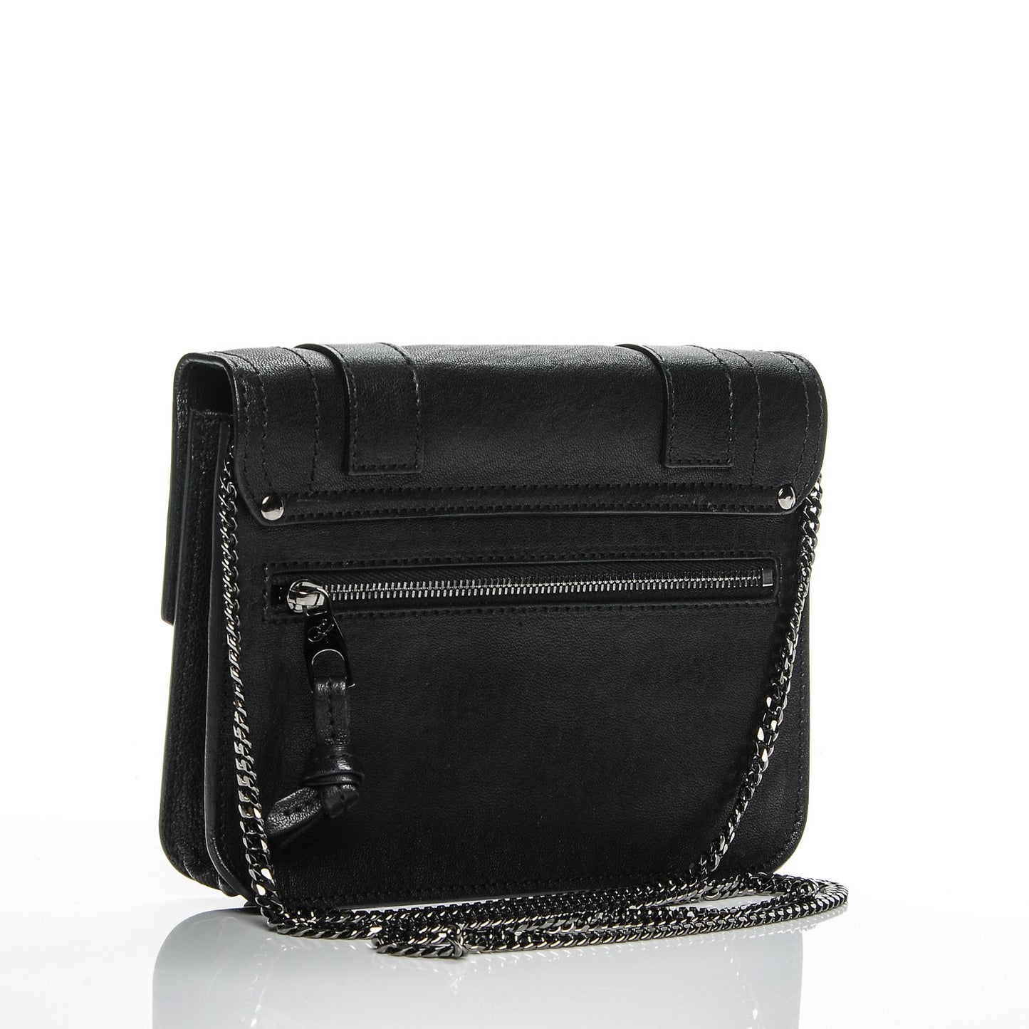 Lambskin PS1 Large Chain Wallet Black