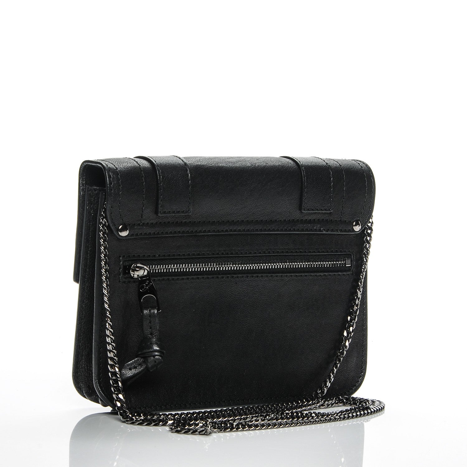 Proenza Schouler Lambskin PS1 Large Chain Wallet Black 3 of 6