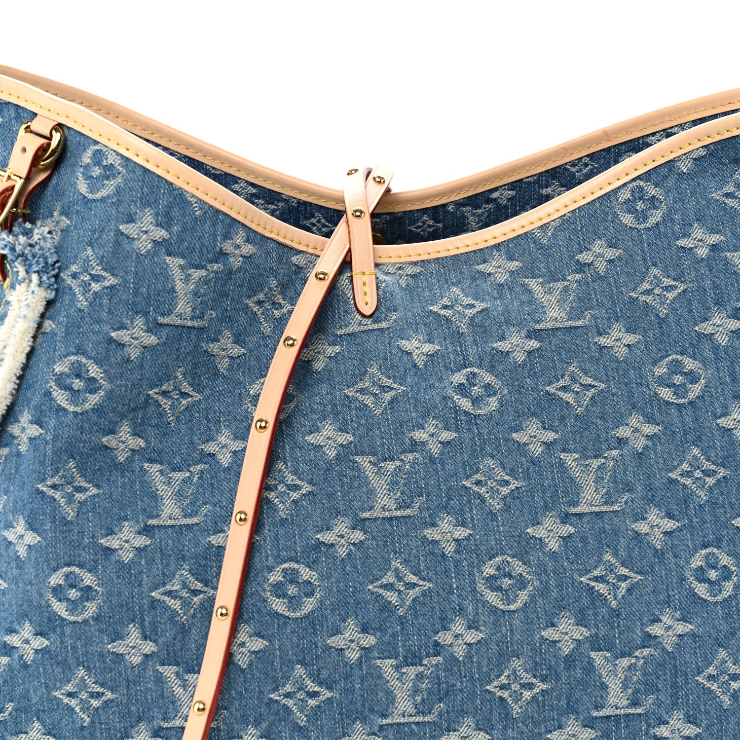 Louis Vuitton Monogram Denim CarryAll MM Blue 8 of 10
