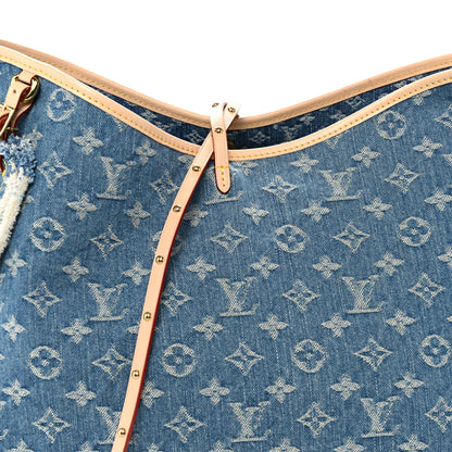 Louis Vuitton Monogram Denim CarryAll MM Blue 8 of 10