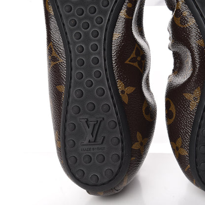 Louis Vuitton Patent Monogram Flirty Ballerina Flats 38 Gold 7 of 9