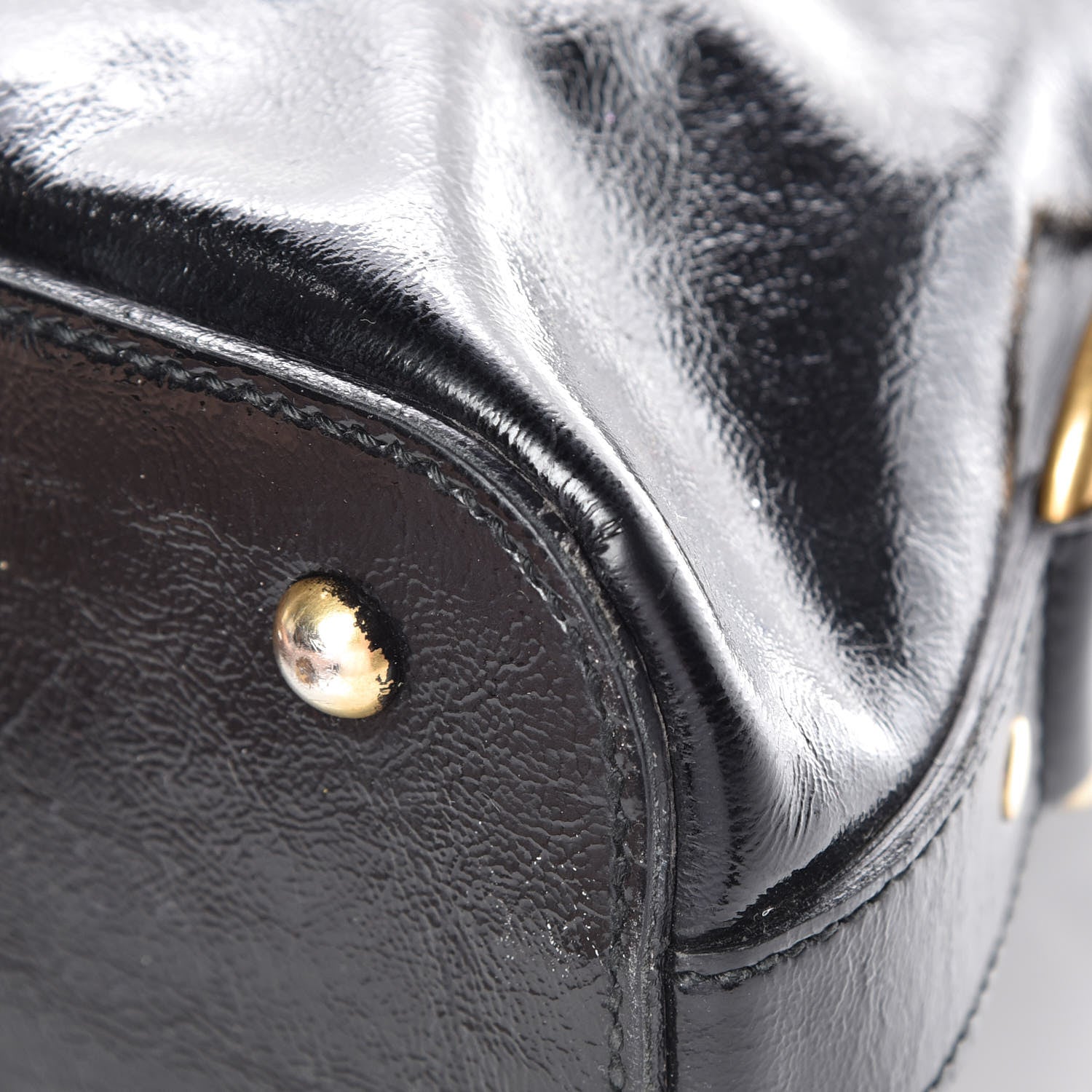 Saint Laurent Textured Patent Calfskin Medium Muse Black 15 of 26