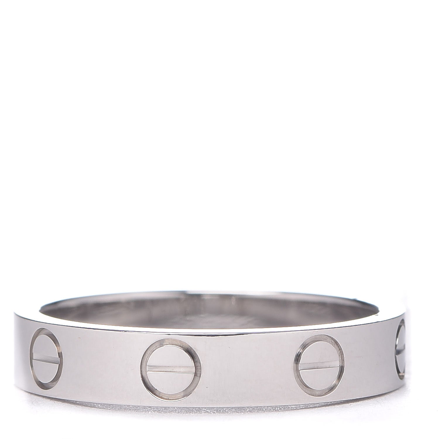 Cartier 18K White Gold 3.5mm LOVE Wedding Band Ring 50 5.25 3 of 4