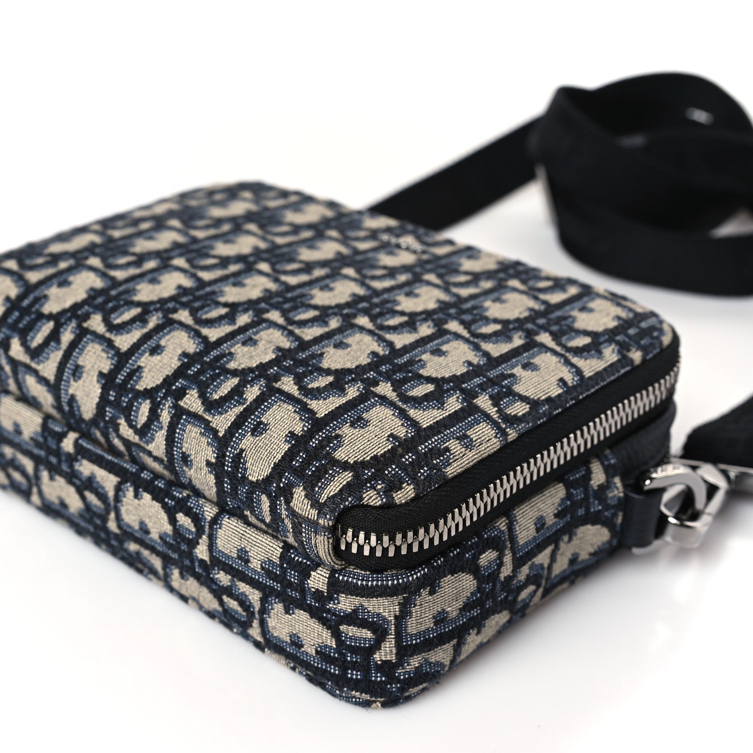 Christian Dior Oblique Pouch Navy Blue 10 of 10