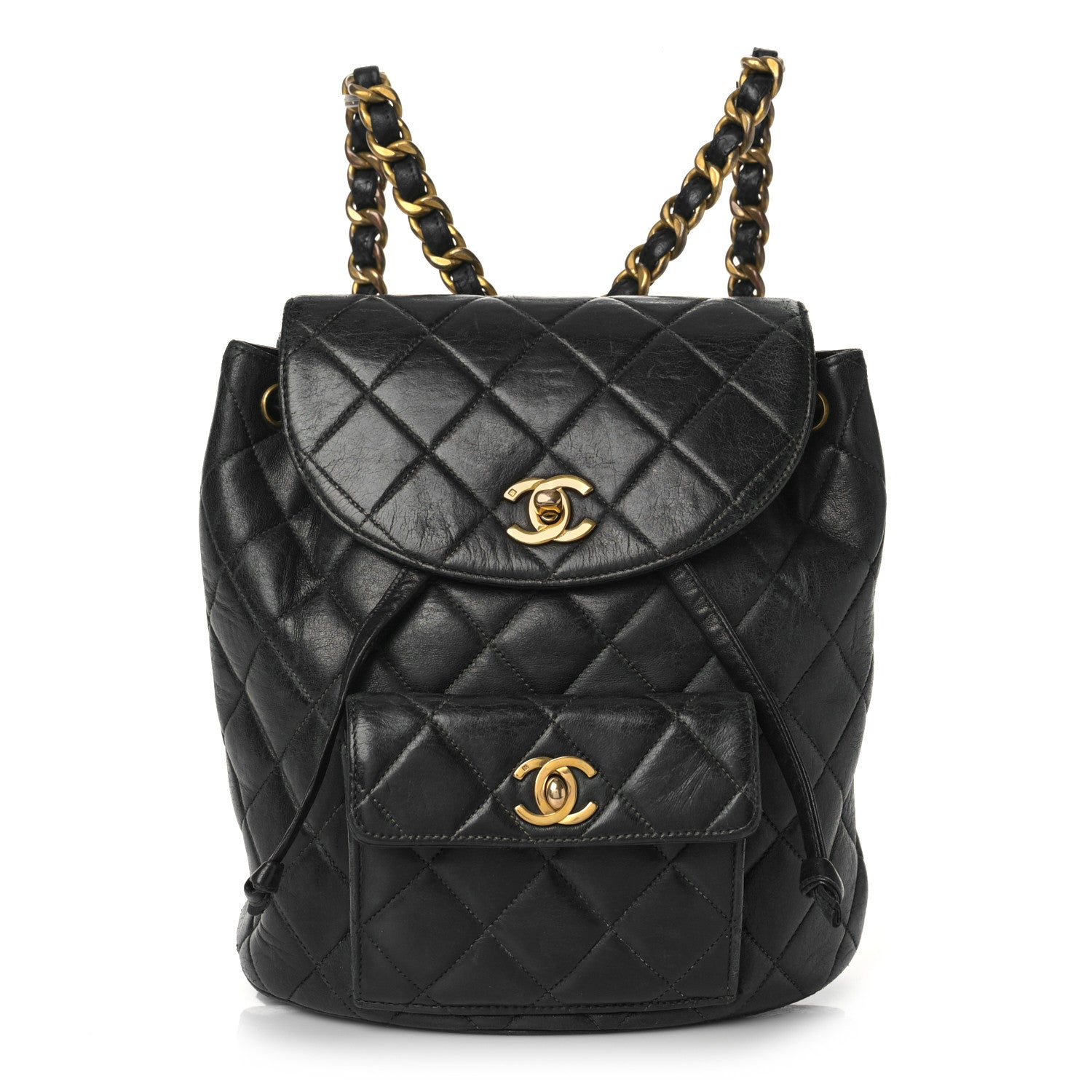 Chanel Lambskin Quilted Backpack Black 1 of 22