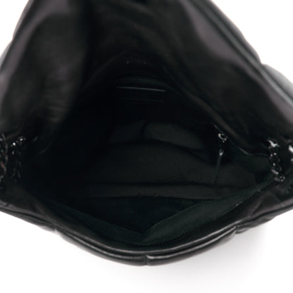 Saint Laurent Lambskin Quilted Monogram Monochrome Medium Loulou Puffer Chain Satchel Black 5 of 12