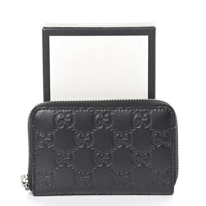 Gucci Guccissima Zip Around Card Case Black 8 of 8