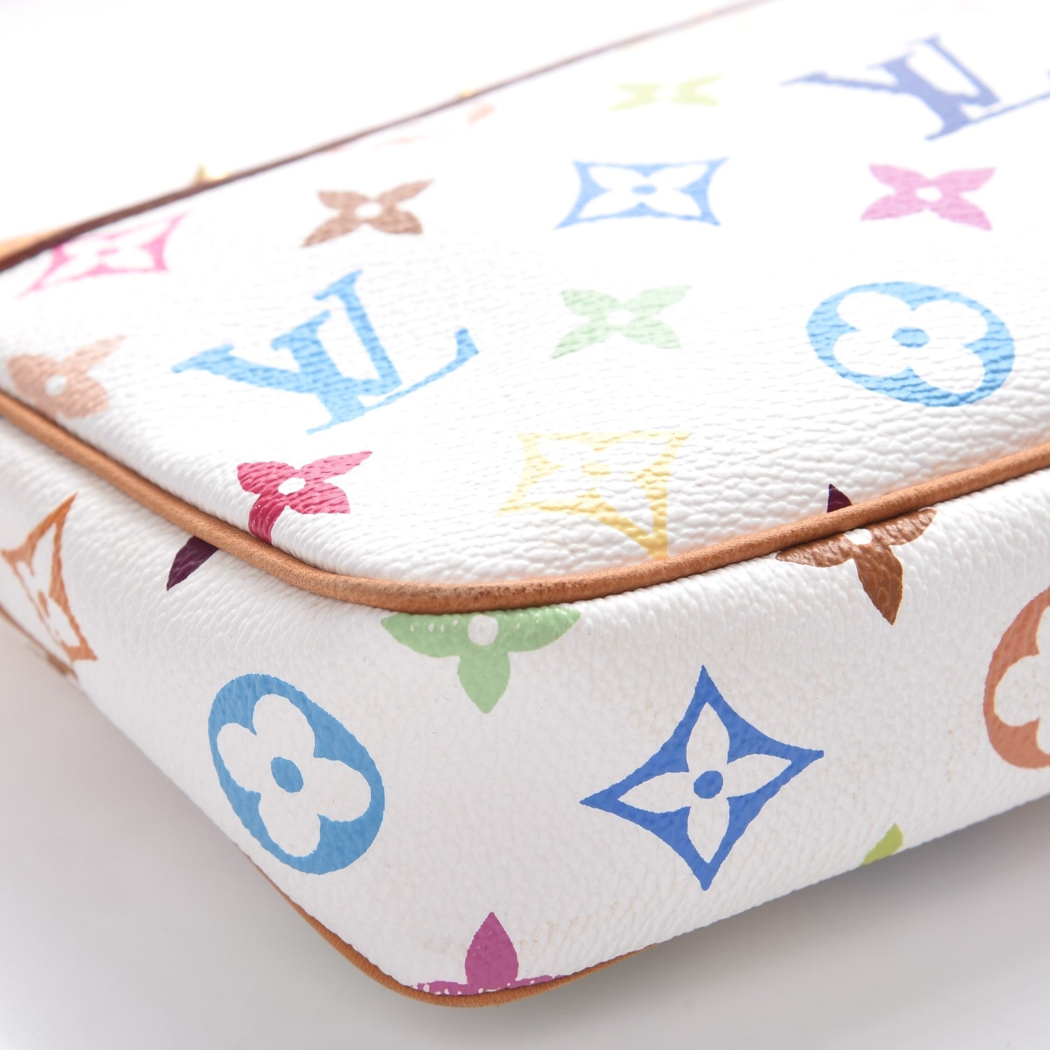 Louis Vuitton Monogram Multicolor Pochette Accessories White 8 of 9
