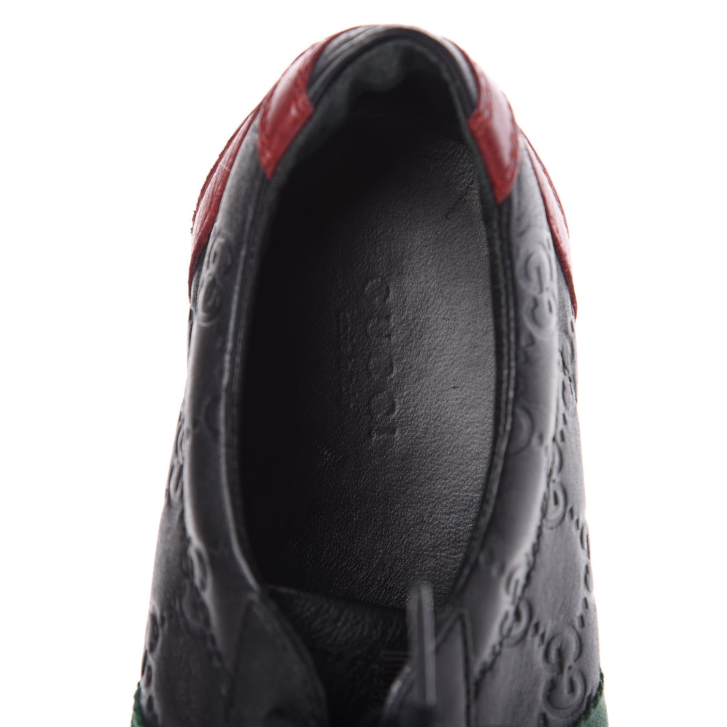 Gucci Guccissima Womens Web Sneakers 37.5 Black 7 of 10