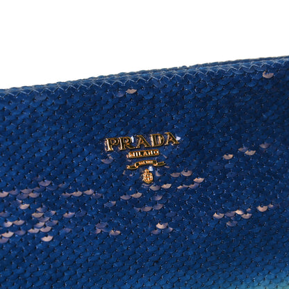 Prada Sequin Ombre Clutch Blue Light Green 8 of 10