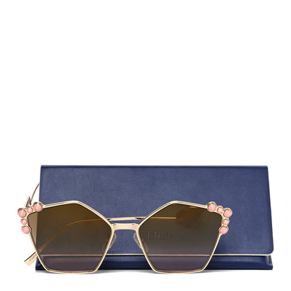 Fendi Geometric Dots Sunglasses FF 0261/S Gold 8 of 8