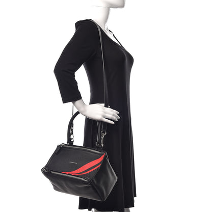 Givenchy Sugar Goatskin Striped Small Pandora Red Black 2 of 10