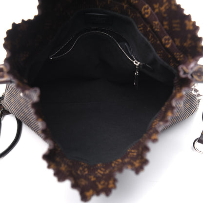 Louis Vuitton Monogram Canvas Pleated Explorer Bag MM 5 of 10