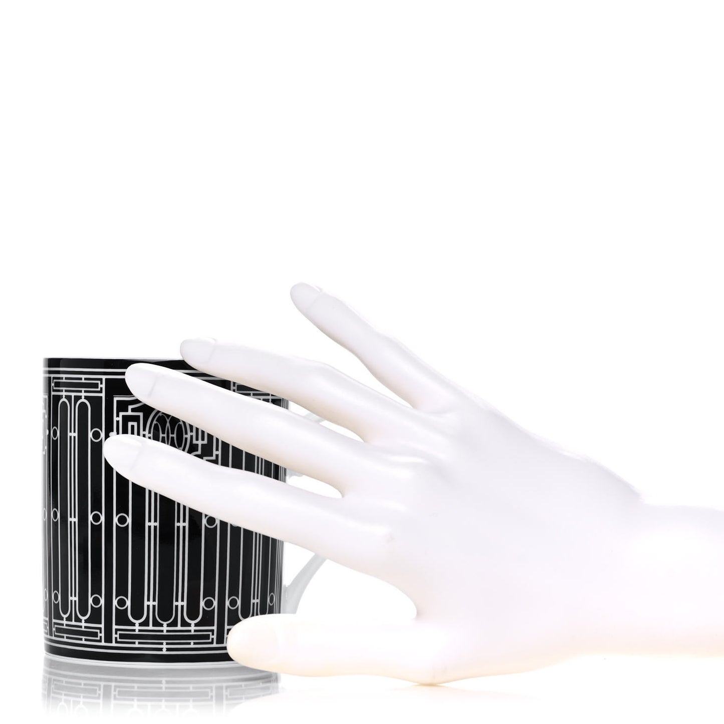 Porcelain H Deco Mug N°2 Black