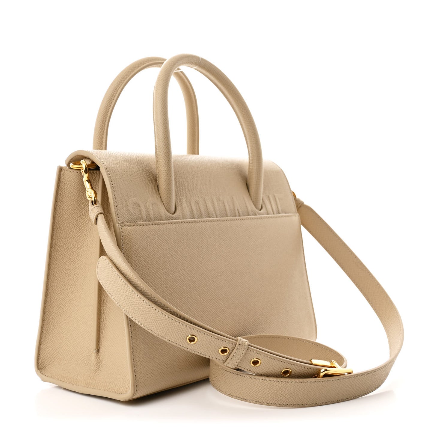 Grained Calfskin Medium St. Honore Tote Beige