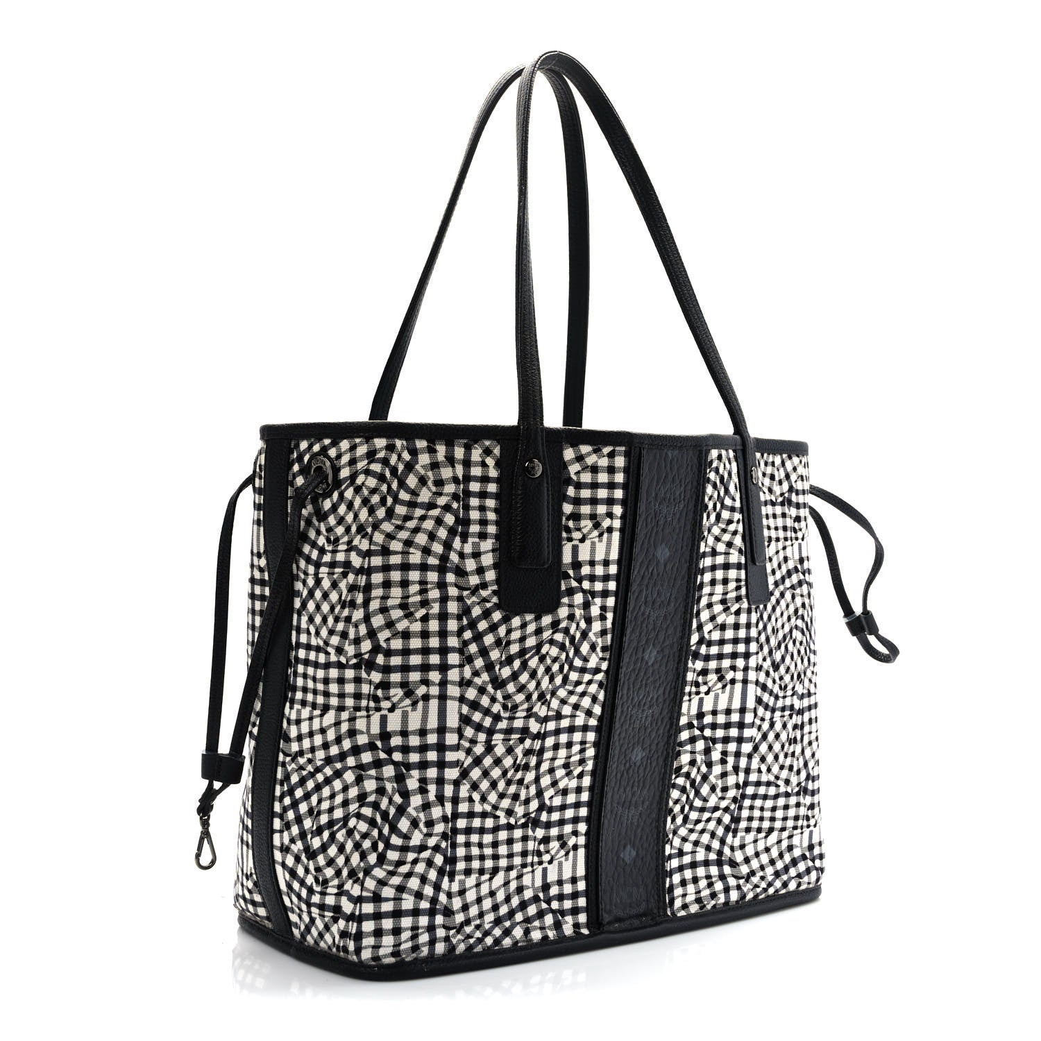 MCM Grained Calfskin Visetos Medium Liz Reversible Shopper Tote Black 5 of 19
