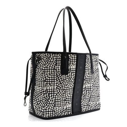 MCM Grained Calfskin Visetos Medium Liz Reversible Shopper Tote Black 5 of 19