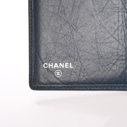 Chanel Calfskin Quilted Cambon Yen Wallet Blue 5 of 9
