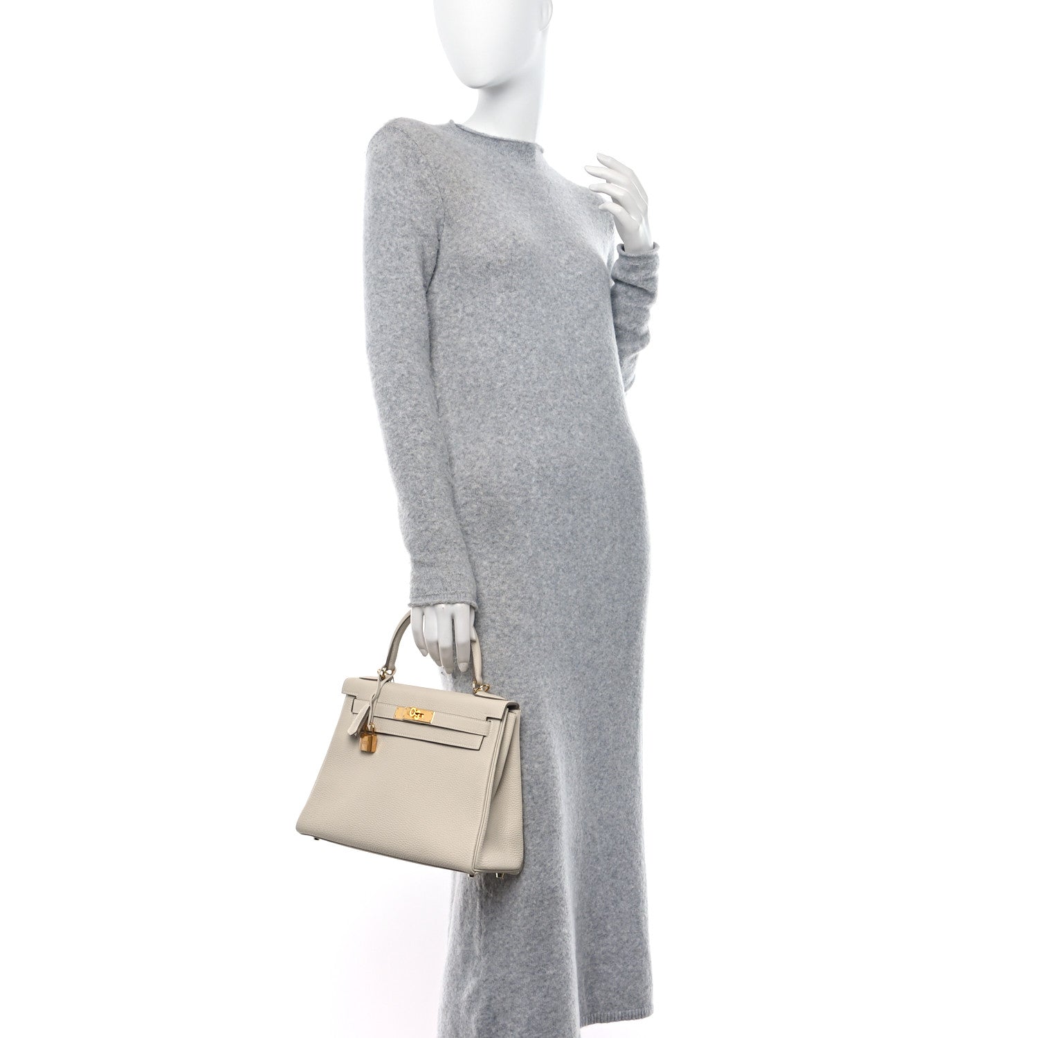 Hermes Togo Kelly Retourne 28 Craie 2 of 10