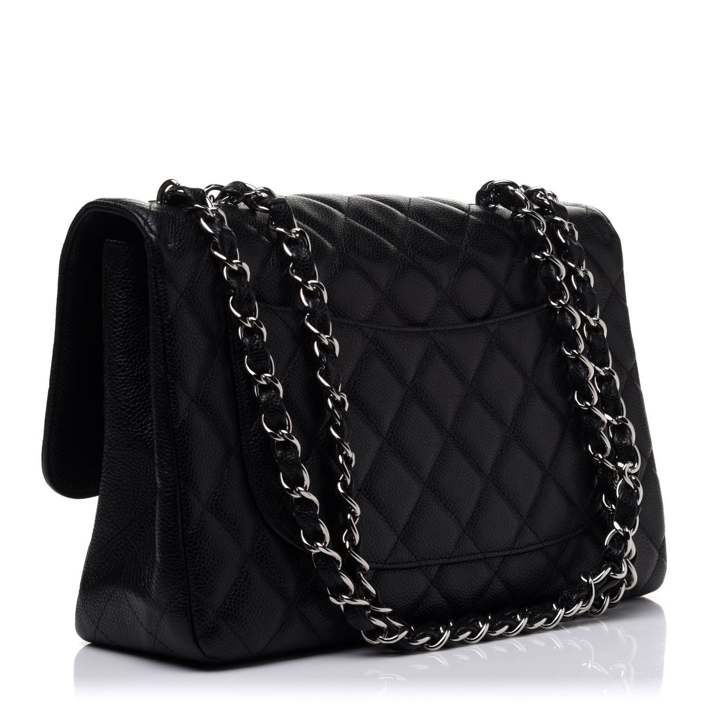 Caviar Quilted Jumbo Single Flap Black