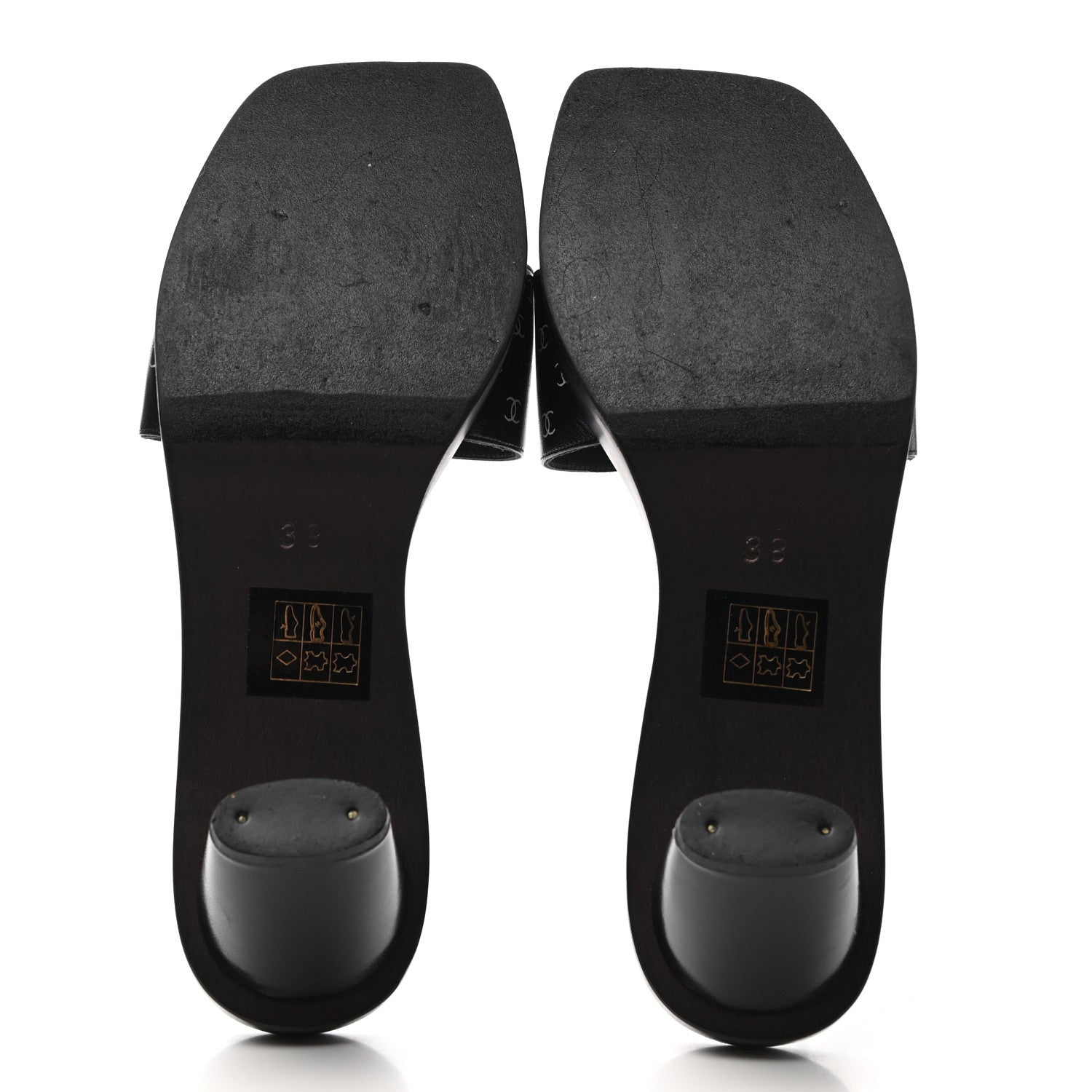 Chanel Lambskin Mules 38 Black 5 of 8
