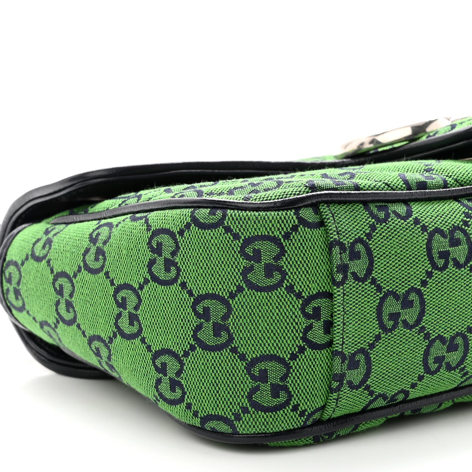 Gucci Monogram Multicolor Matelasse Diagonal Small GG Marmont Shoulder Bag Green Blue 9 of 10