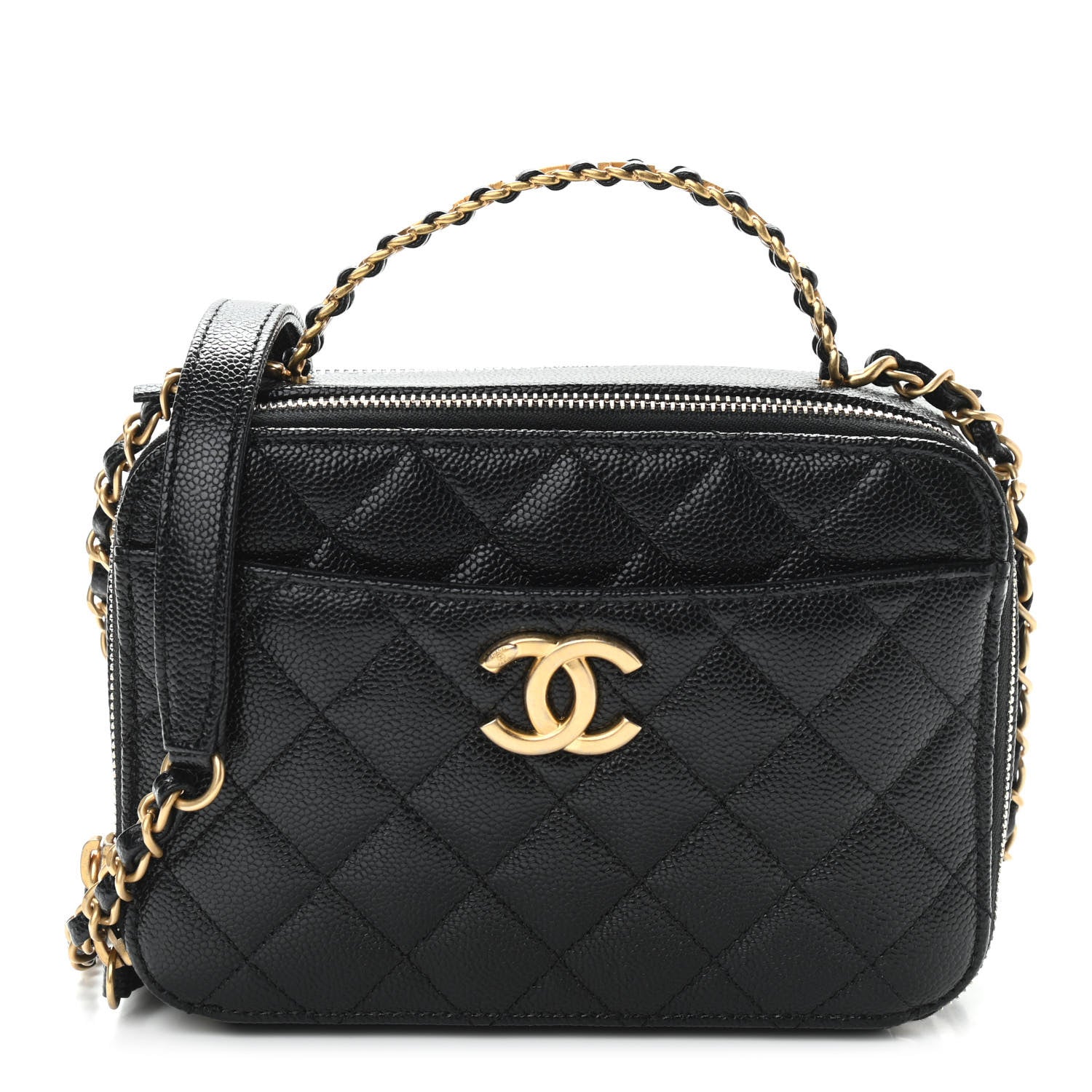 Chanel Caviar Quilted Small Pick Me Up Vanity Case Black 1 of 11