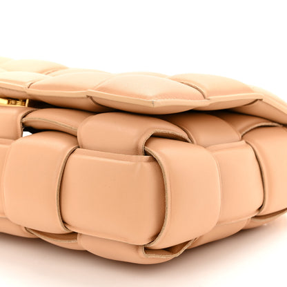 Bottega Veneta Lambskin Maxi Intreccio Padded Chain Cassette Crossbody Bag Almond 9 of 9