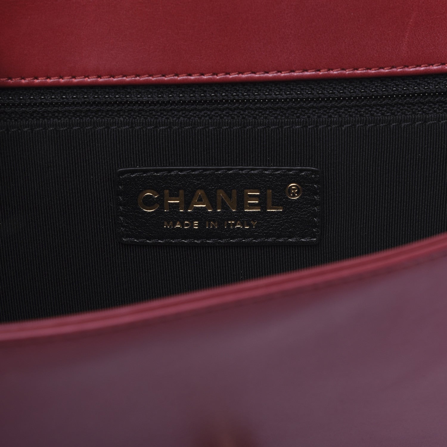 Chanel Glazed Calfskin Boy Flap Clutch Red 8 of 17