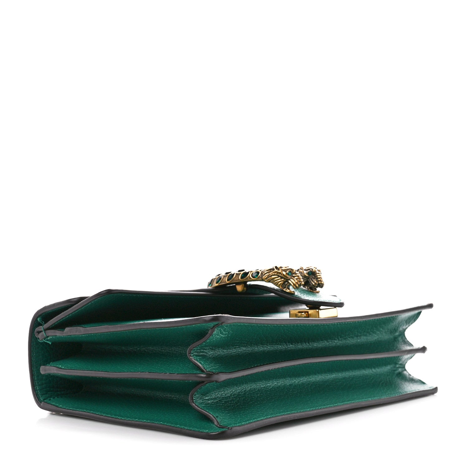 Gucci Pebbled Calfskin Small Dionysus Shoulder Bag Emerald 4 of 14