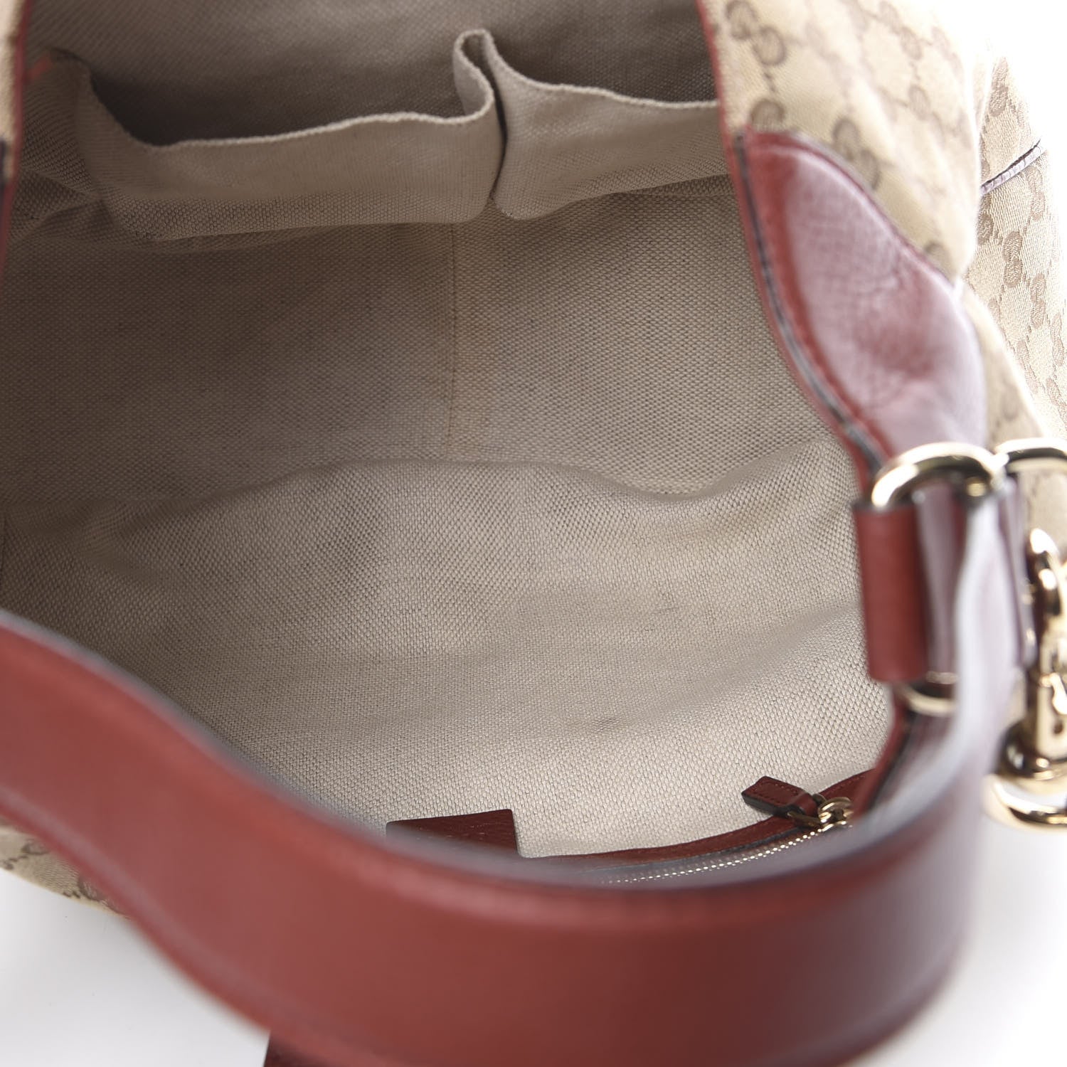 Gucci Monogram Web Medium Dressage Hobo Red 5 of 13
