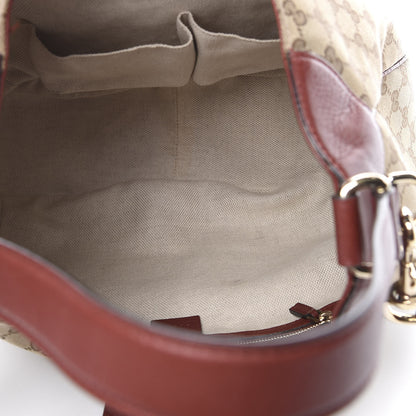 Gucci Monogram Web Medium Dressage Hobo Red 5 of 13