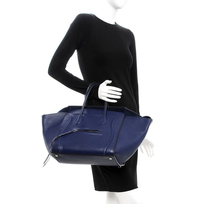 Celine Supple Calfskin Medium Phantom Luggage Indigo 2 of 25