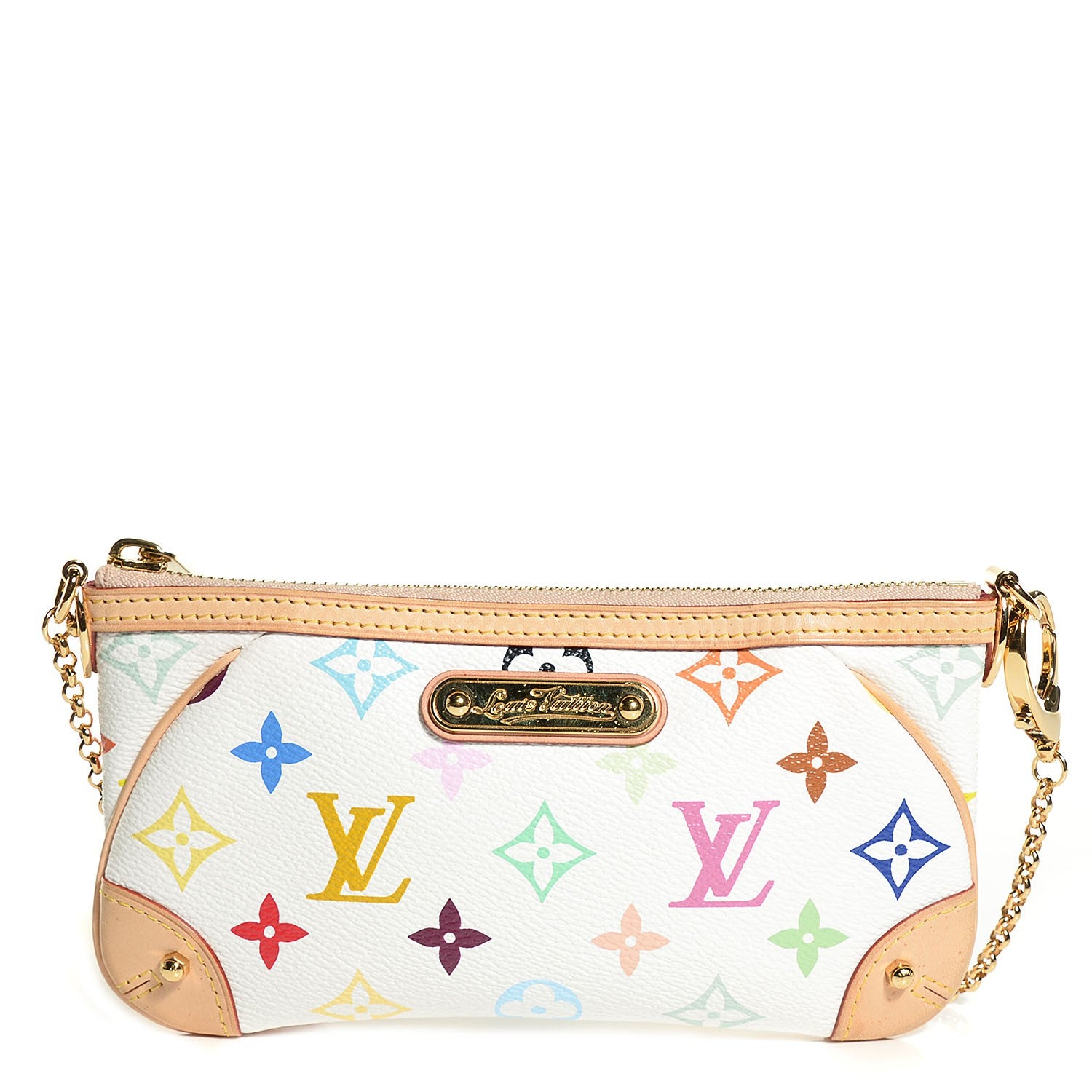 Louis Vuitton Monogram Multicolor Pochette Milla MM White 1 of 8