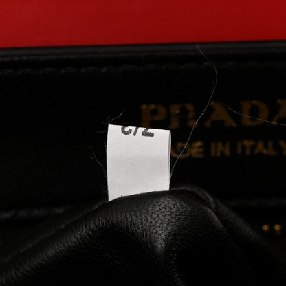 Prada Saffiano Lux Large Sidonie Top Handle Bag Fuoco 7 of 10