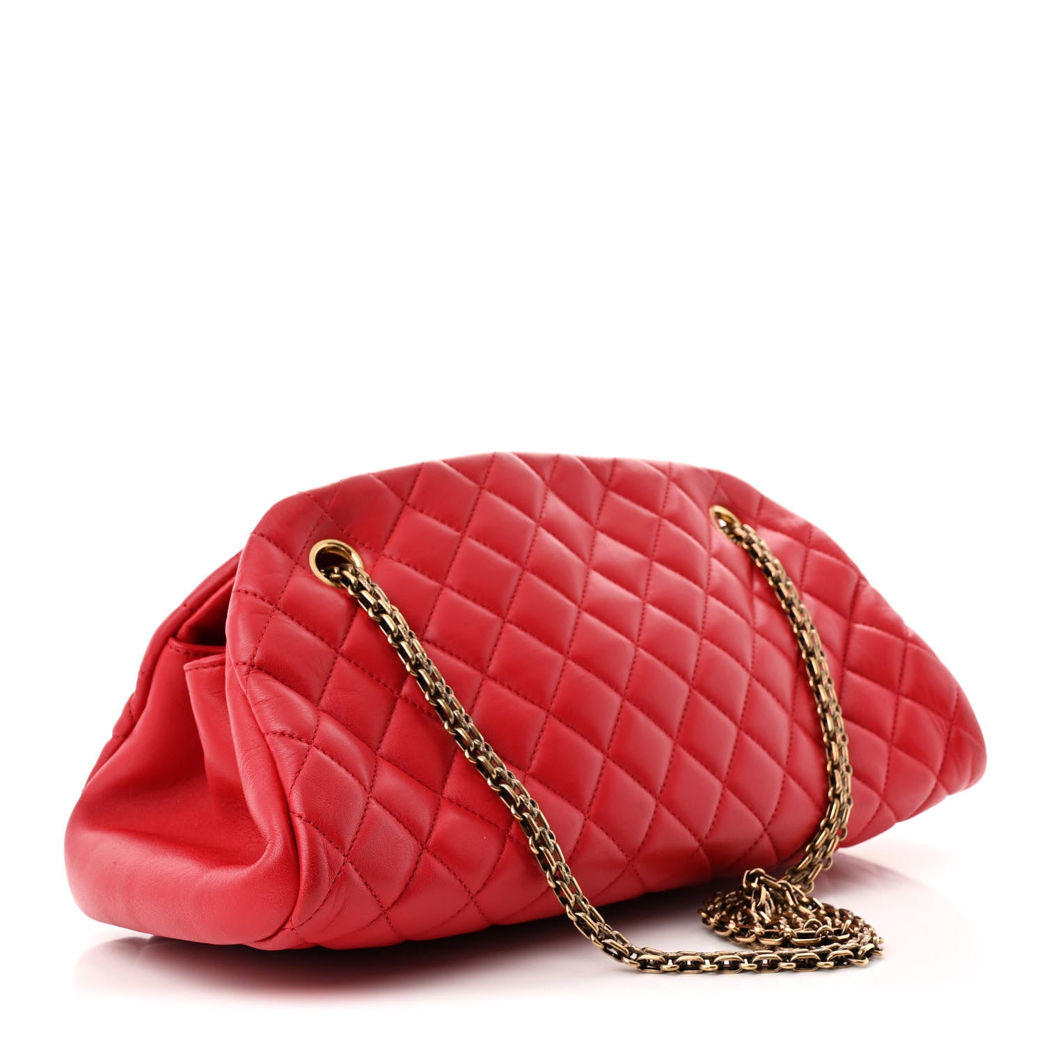 Chanel Lambskin Quilted Medium Just Mademoiselle Red 3 of 11