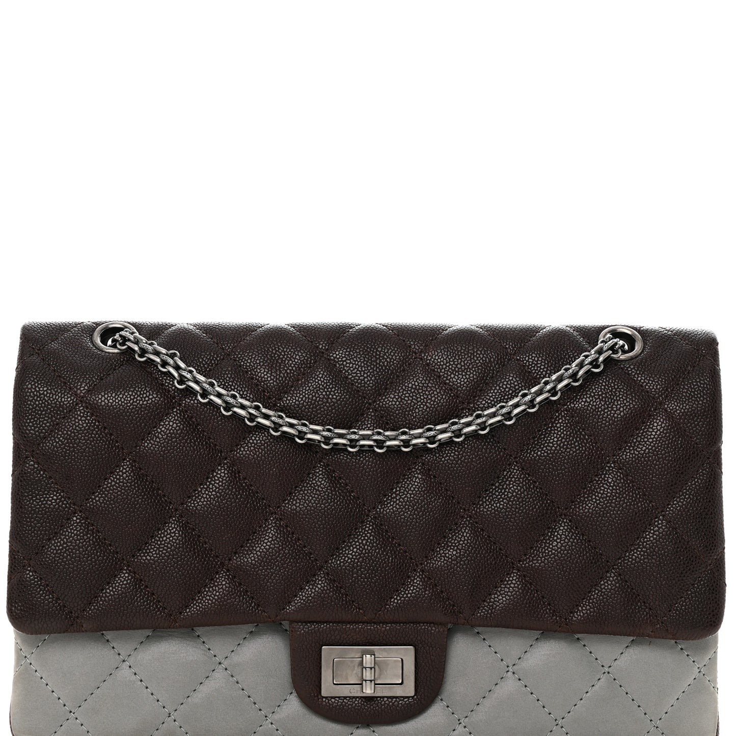 Caviar Iridescent Calfskin Quilted 2.55 Reissue 226 Flap Brown Grey