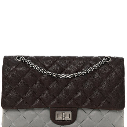 Chanel Caviar Iridescent Calfskin Quilted 2.55 Reissue 226 Flap Brown Grey 8 of 18