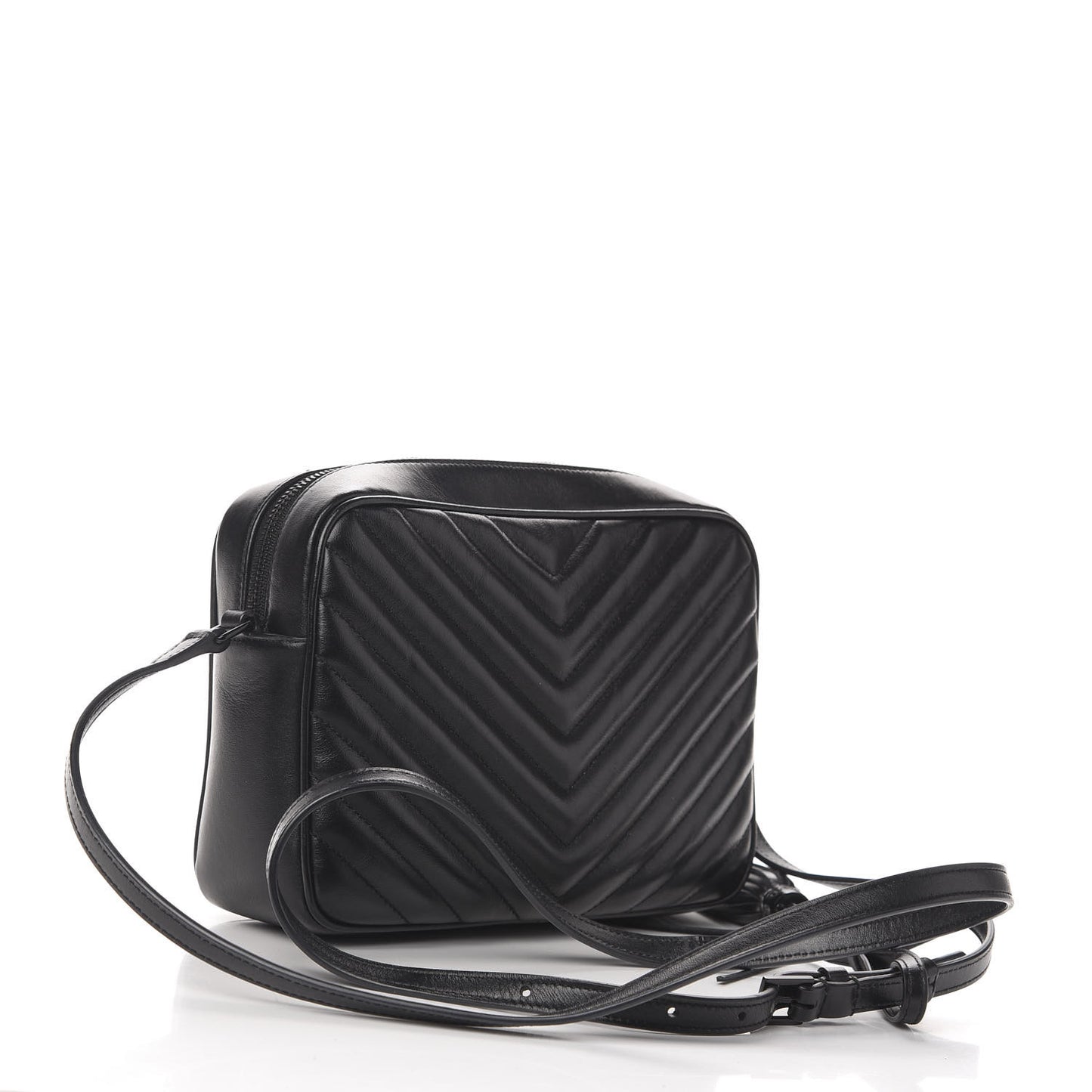 Calfskin Matelasse Monogram Lou Camera Bag Black