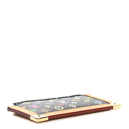 Louis Vuitton Monogram Multicolor Key Pouch Black 4 of 9