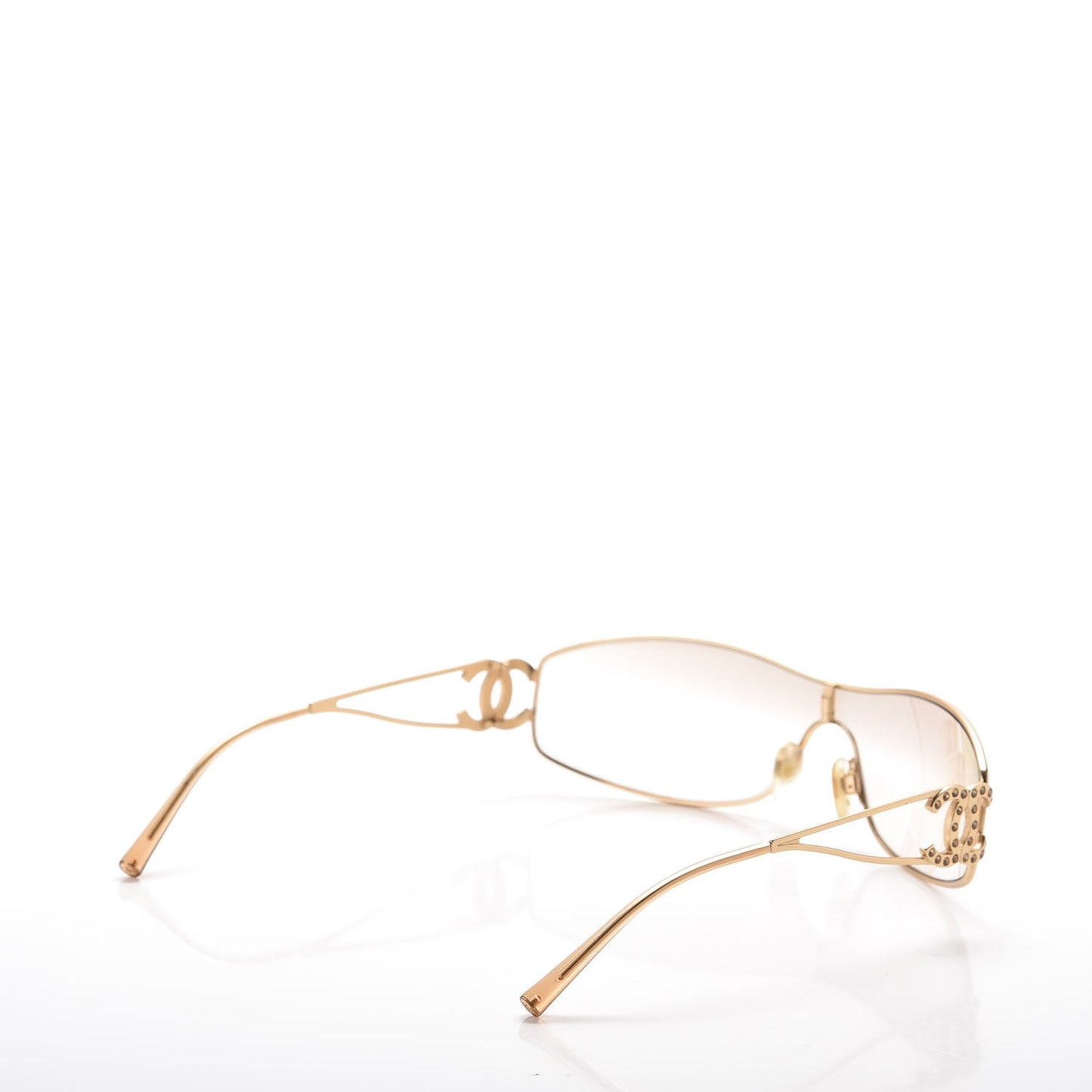 Crystal CC Logo Sunglasses 4073-B Gold