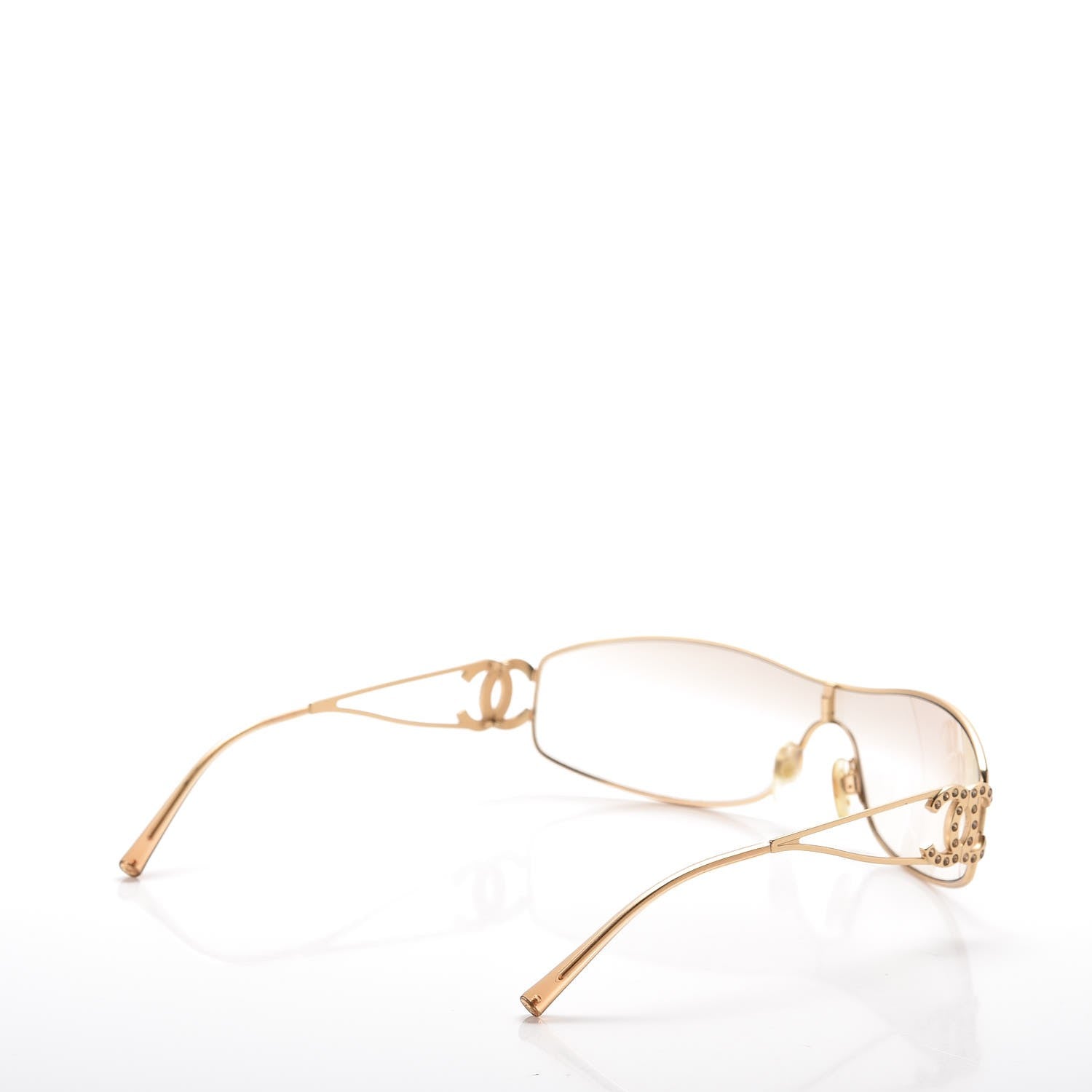Chanel Crystal CC Logo Sunglasses 4073-B Gold 4 of 6